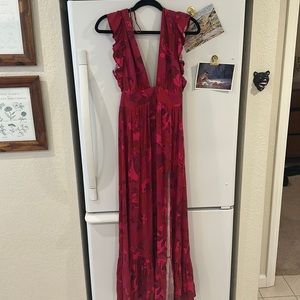 NWT stillwater what if maxi in a fun pink print